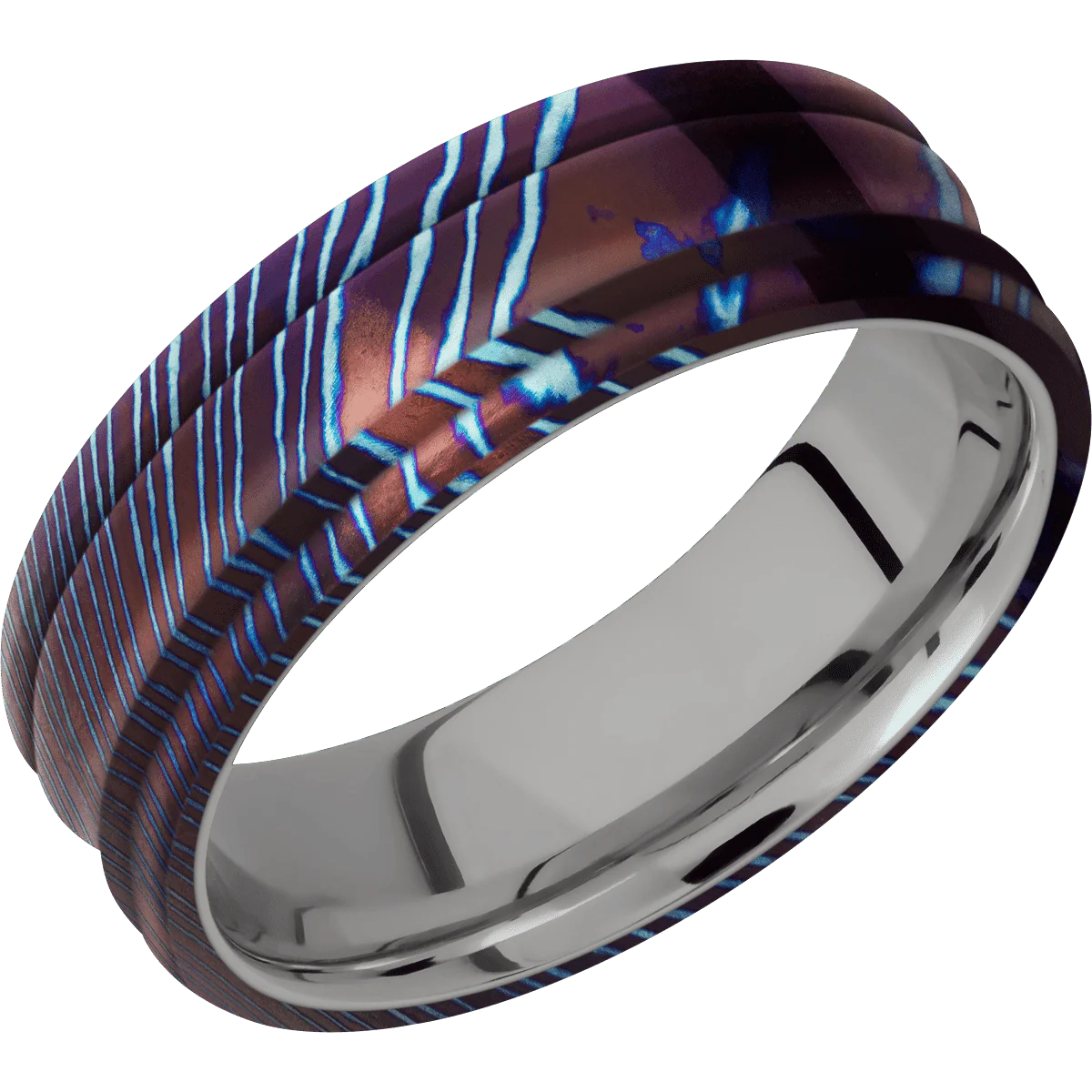 Titanium Damascus + Polish , Polish Finish + Titanium - Image 2