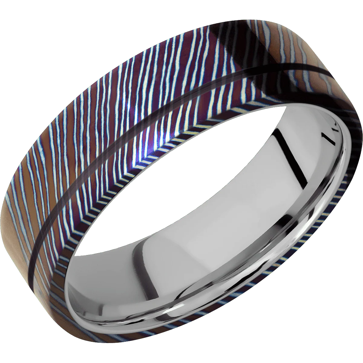 Titanium Damascus + Polish , Polish Finish + Titanium - Image 2
