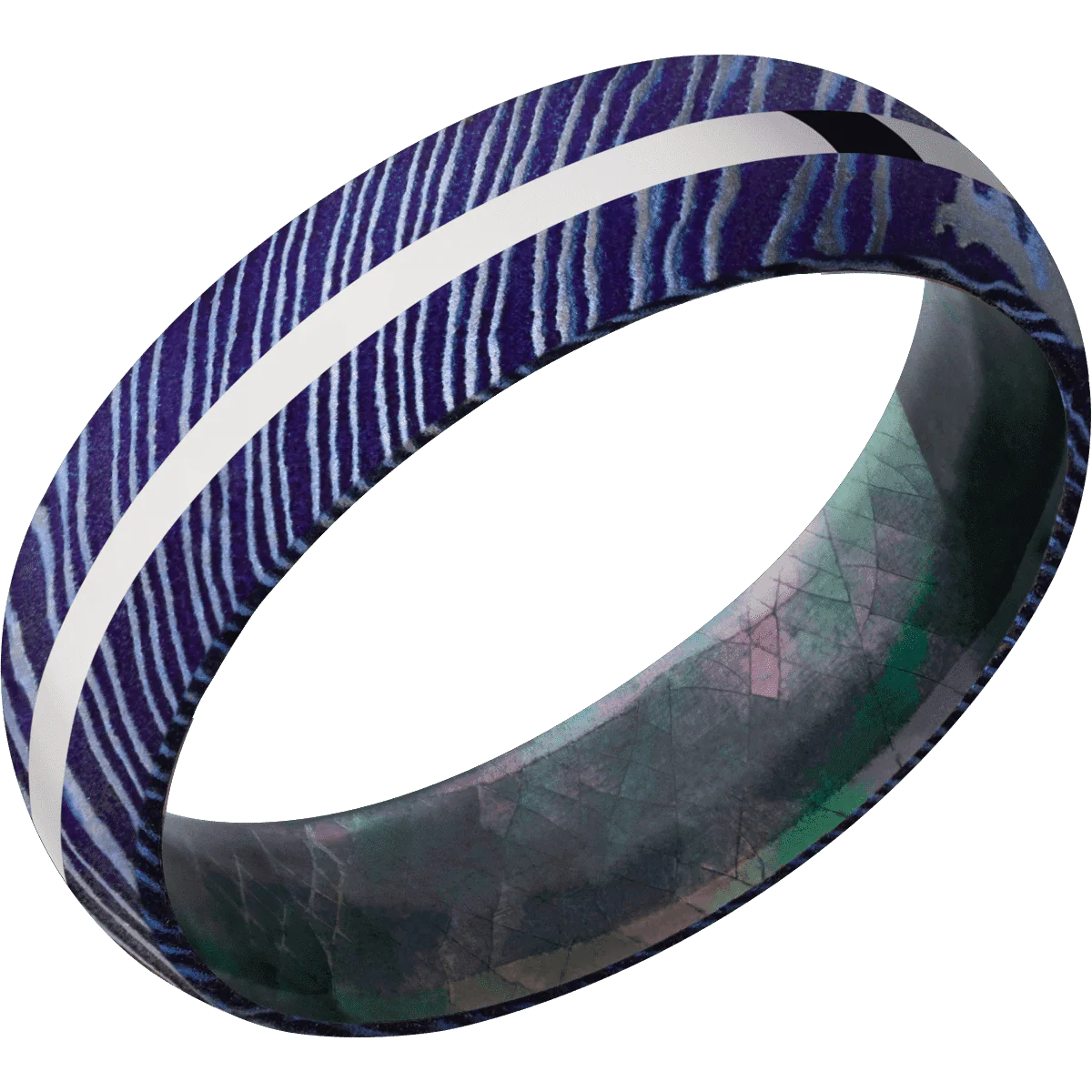 Titanium Damascus + Satinetched Finish + Black Mother of Pearl - Image 2