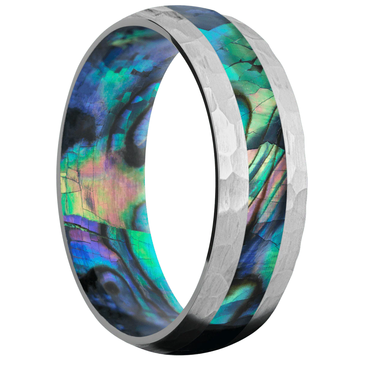 Titanium + Hammer Finish + Abalone