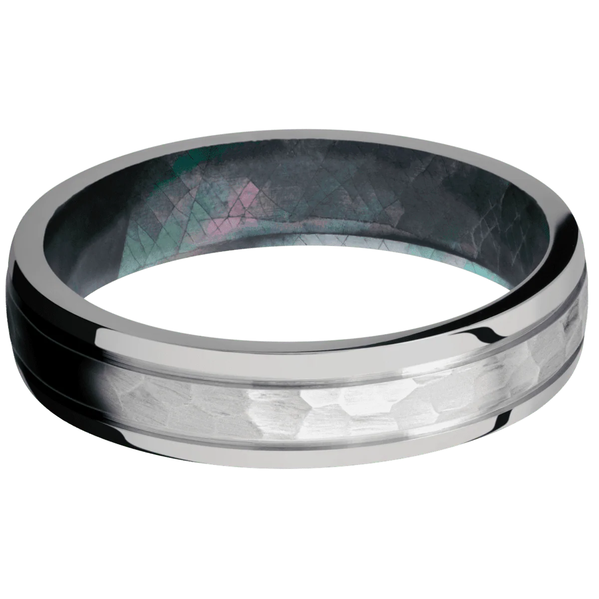 Titanium + Hammer , Polish Finish + Black Mother of Pearl - Image 3