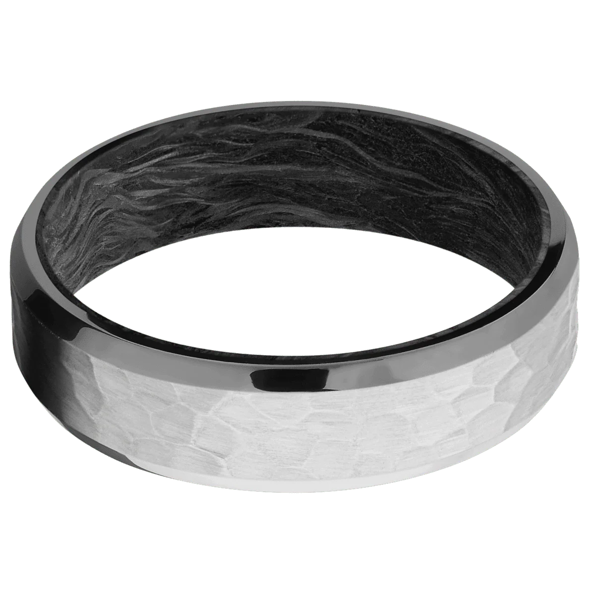 Titanium + Hammer , Polish Finish + Forged Carbon Fiber - Image 3
