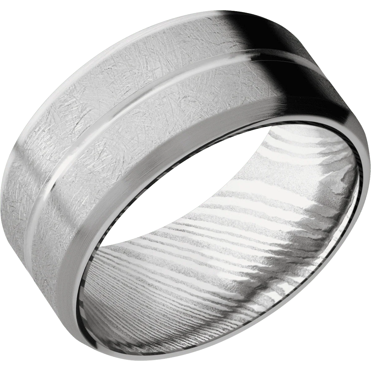 Titanium + Polish , Distressed Finish + Damascus - Image 2