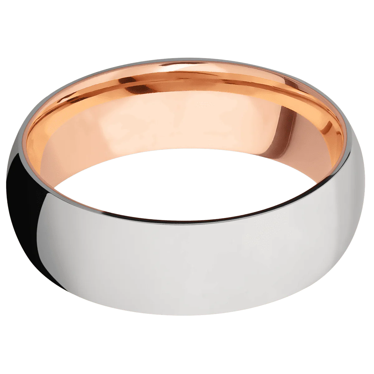 Titanium + Polish Finish + 14K Rose Gold - Image 3