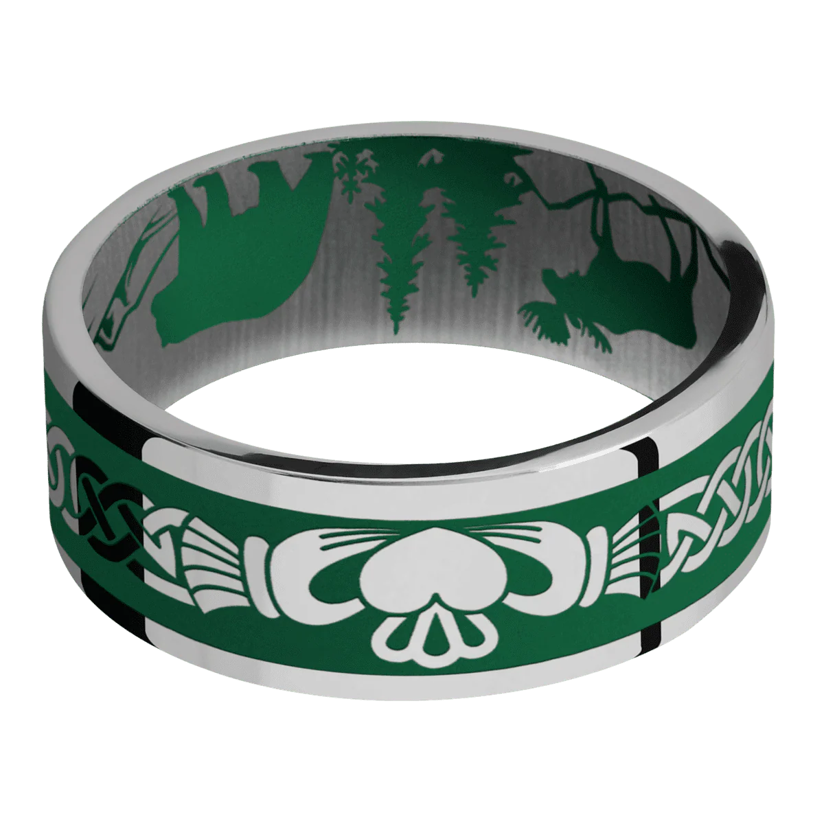 Titanium + Polish Finish + Green - Image 3