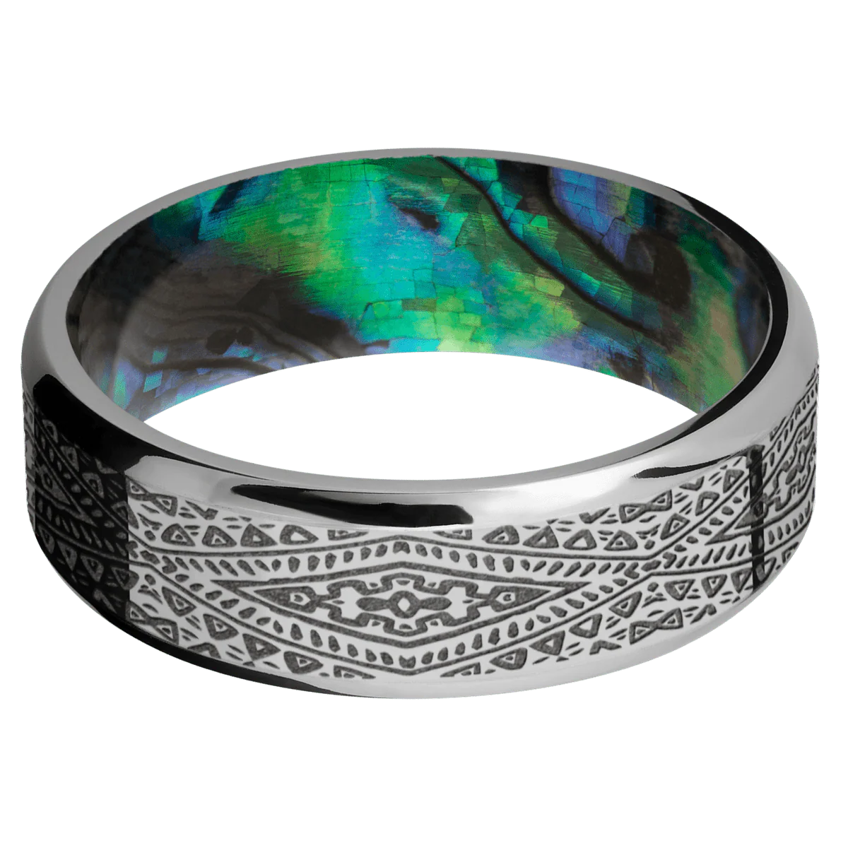 Titanium + Polish , Polish Finish + Abalone - Image 3