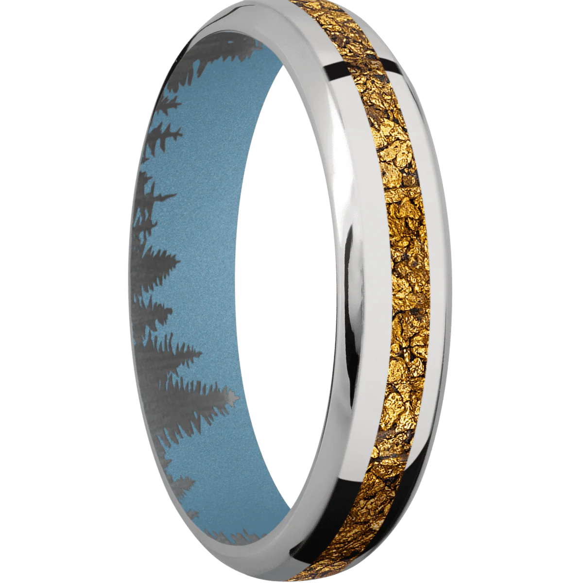 Titanium + Polish , Polish Finish + Polar Blue