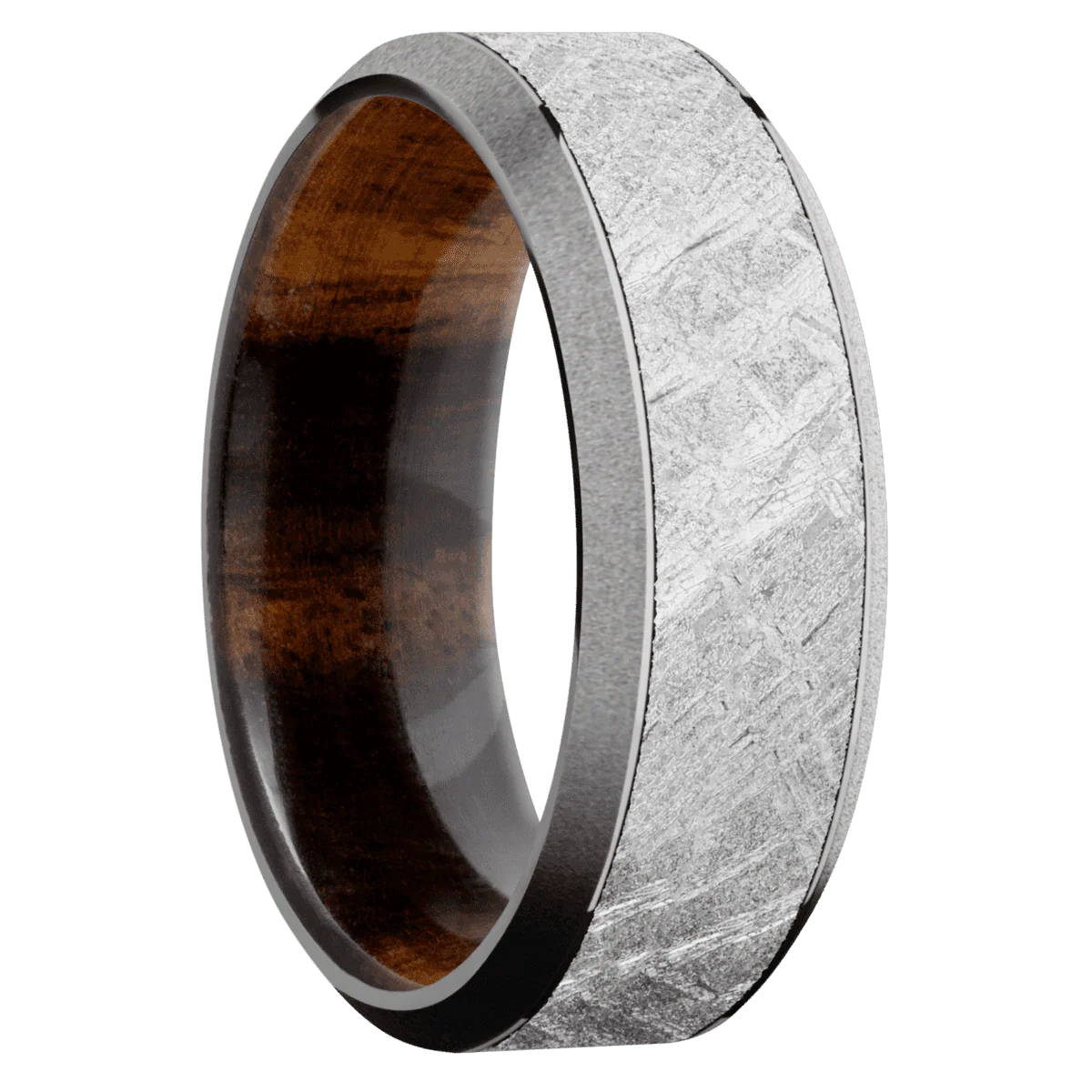 Titanium + Polish , Sand Finish + Desert Iron Wood