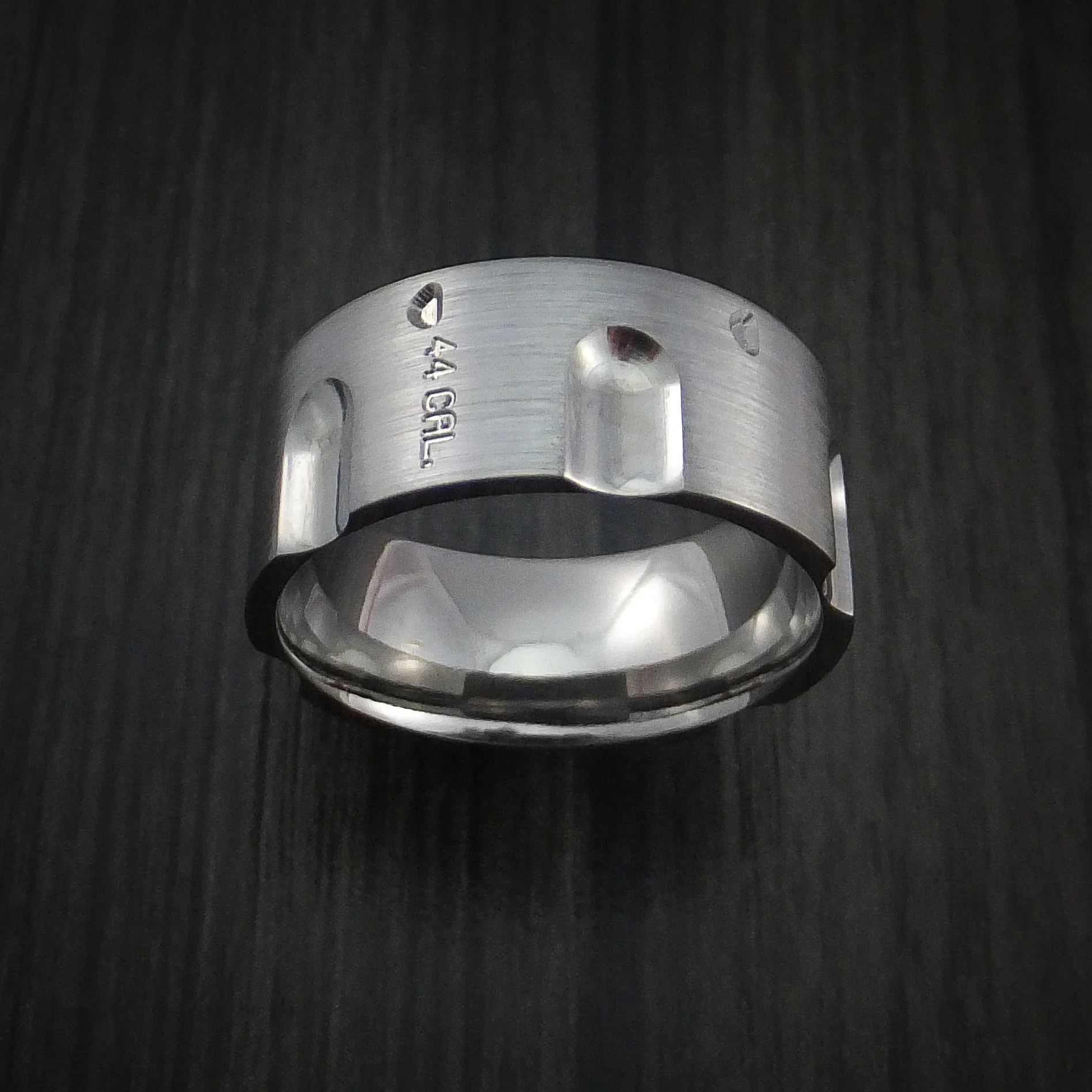 Titanium Revolver Men's Ring .44 Caliber Custom Made Band - Image 2