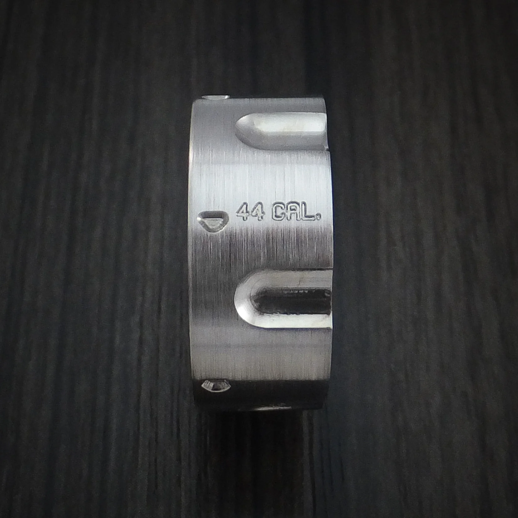 Titanium Revolver Men's Ring .44 Caliber Custom Made Band - Image 3