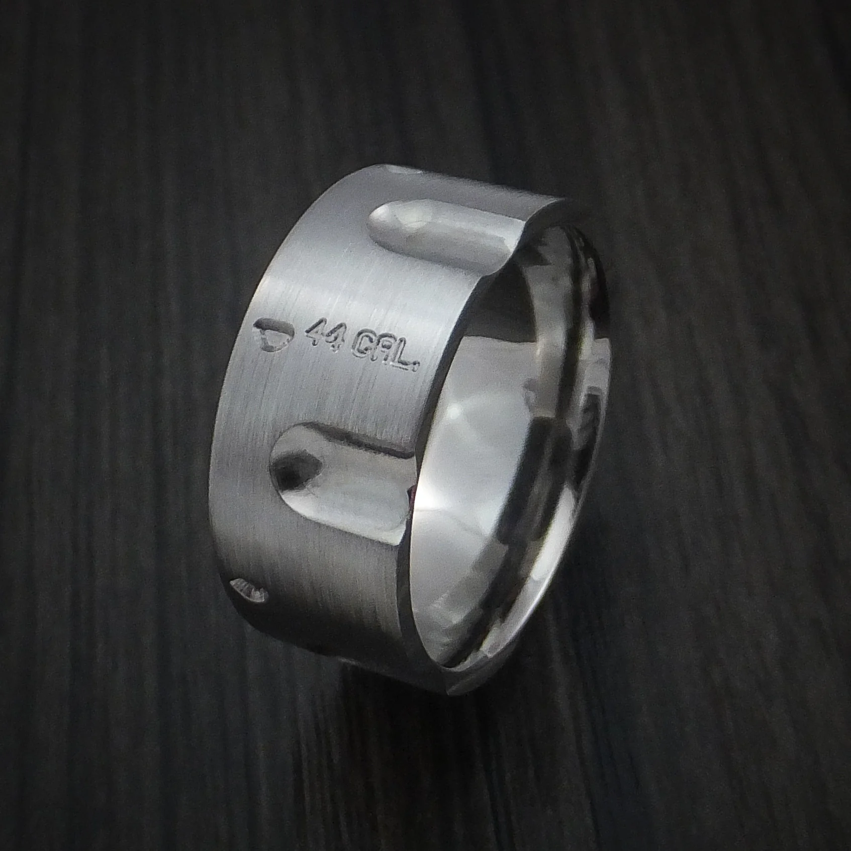 Titanium Revolver Men's Ring .44 Caliber Custom Made Band - Image 4