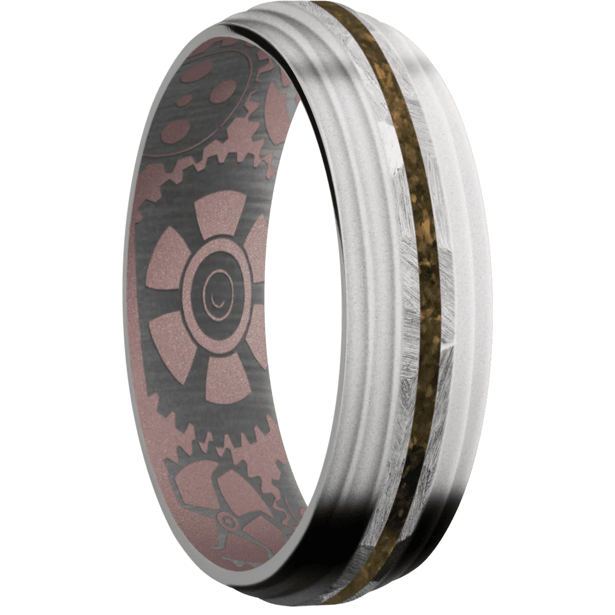 Titanium + Rock , Bead Finish + Pink Champagne
