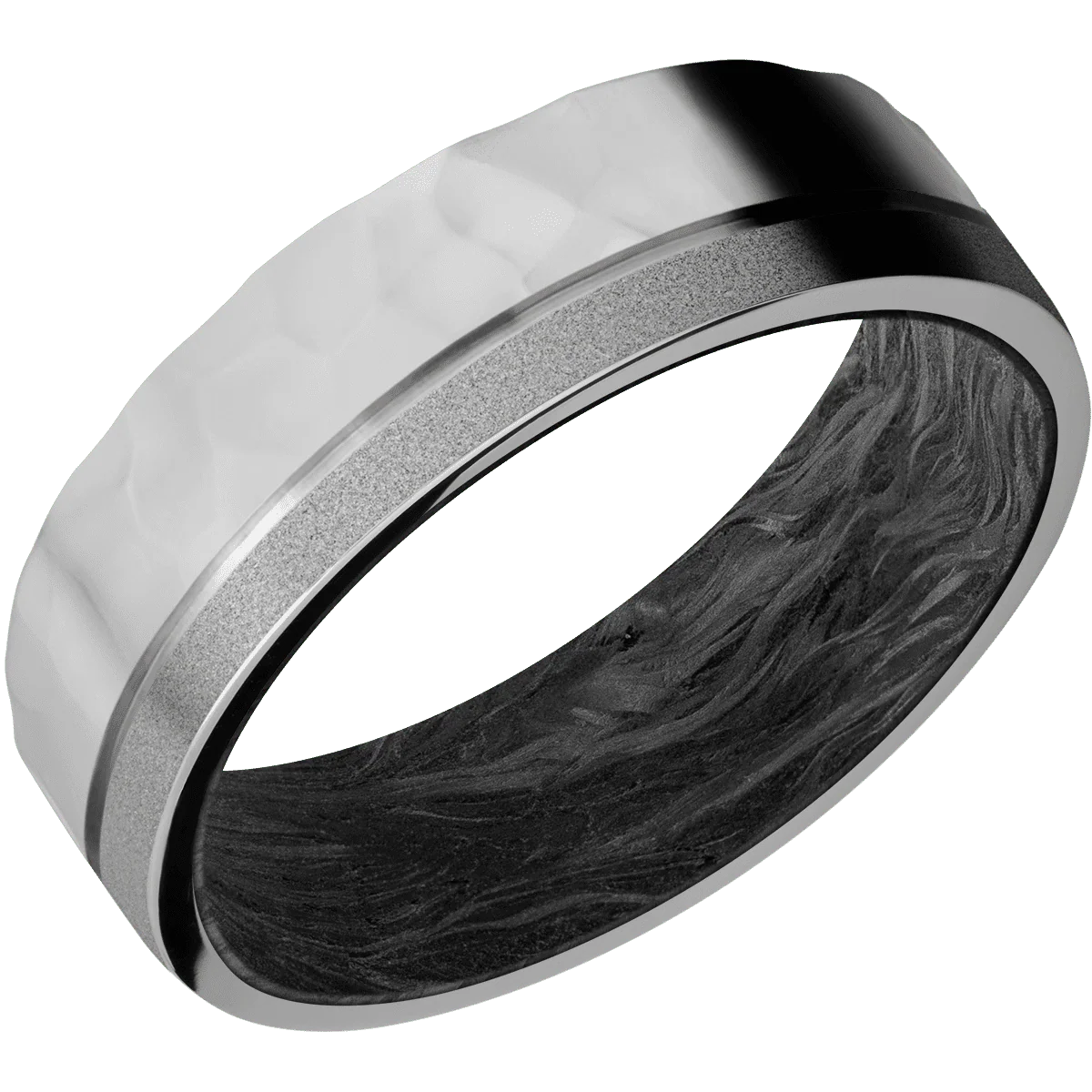 Titanium + Rockpolish , Sand Finish + Forged Carbon Fiber - Image 2