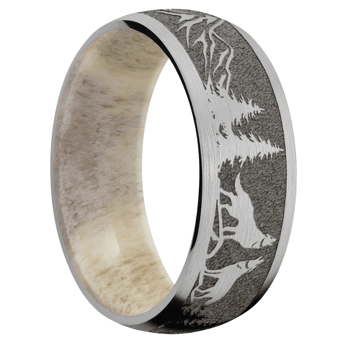 Titanium + Satin Finish + Antler
