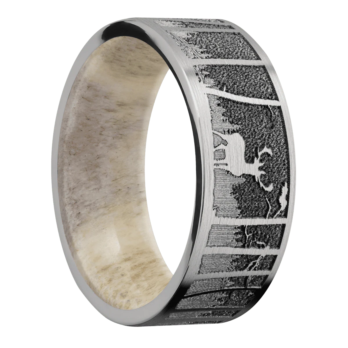 Titanium + Satin Finish + Antler