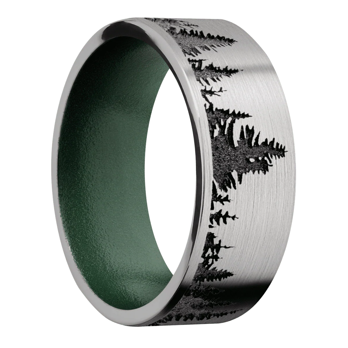 Titanium + Satin Finish + Eastern Green