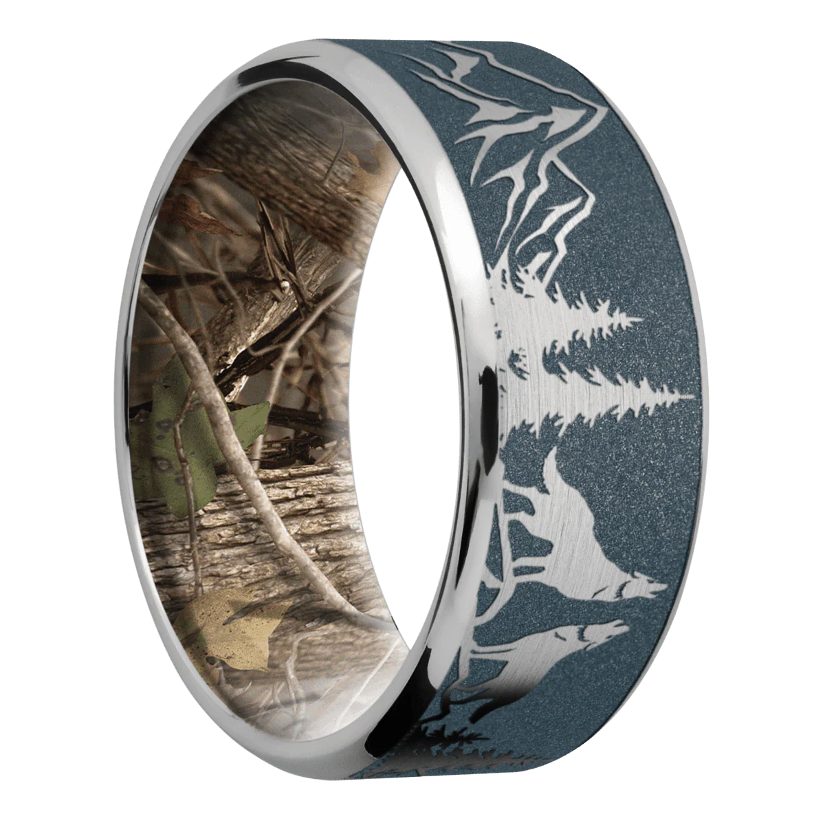 Titanium + Satin , Polish Finish + King's Woodland