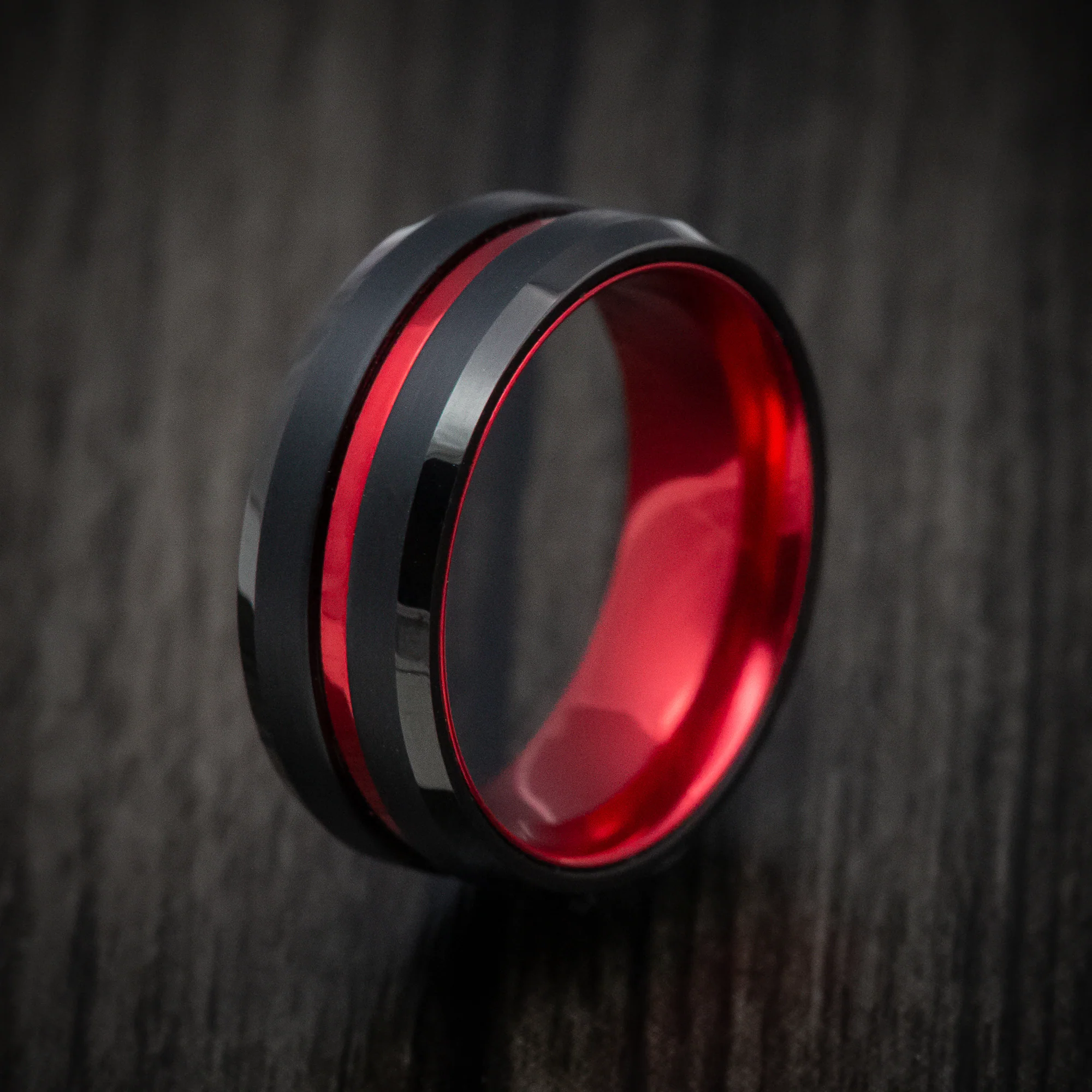 Tungsten and Anodized Sleeve and Inlay Band - Image 4