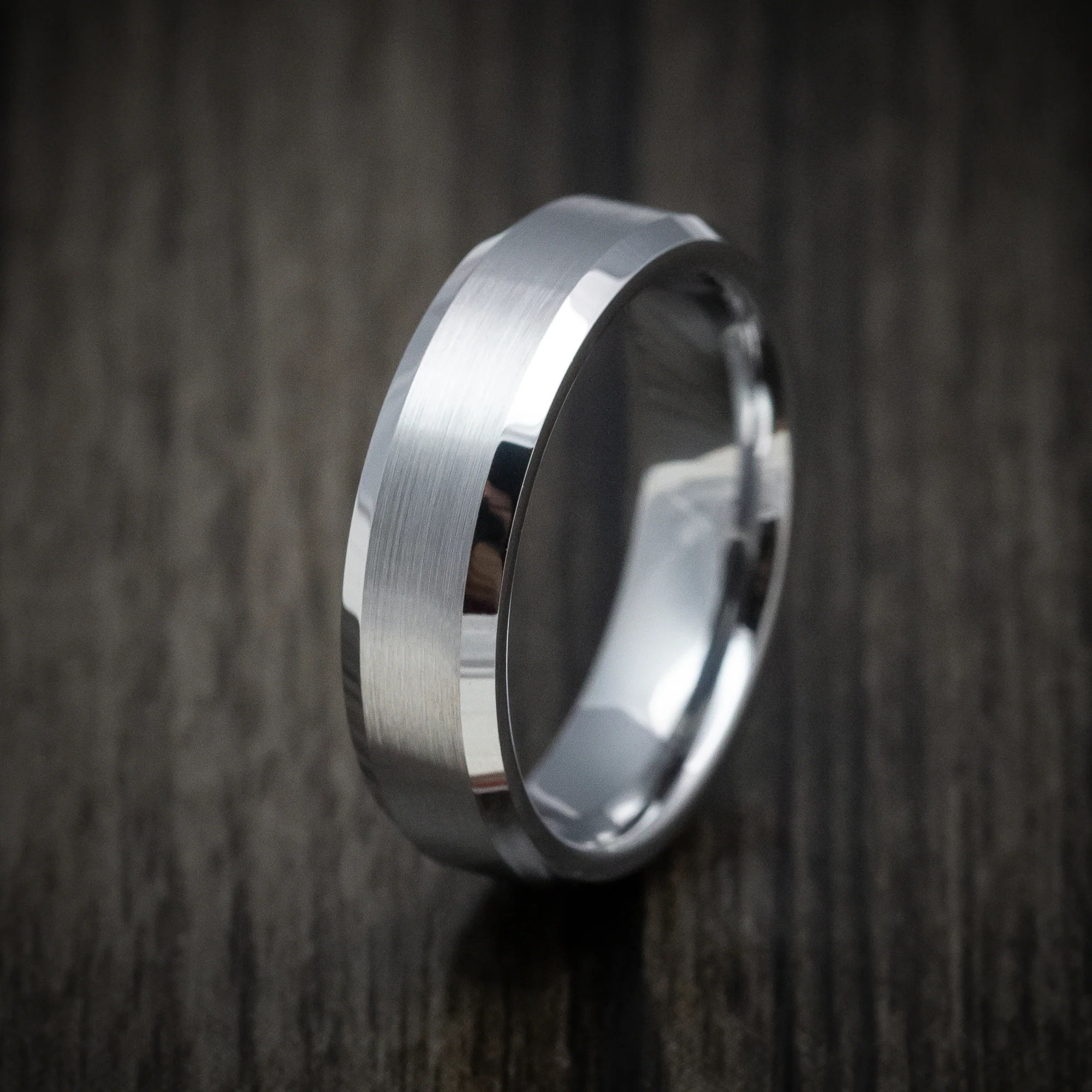 Tungsten Men's Ring with Satin Finish Band - Image 4