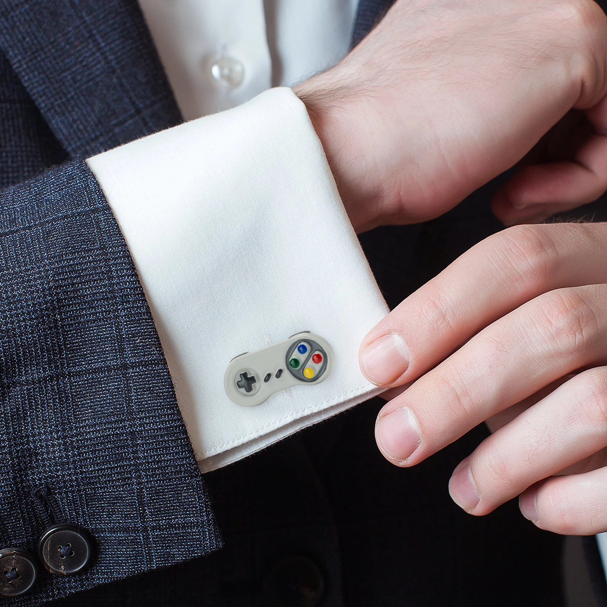 Vintage Game Controller 3D Cufflinks - Image 2