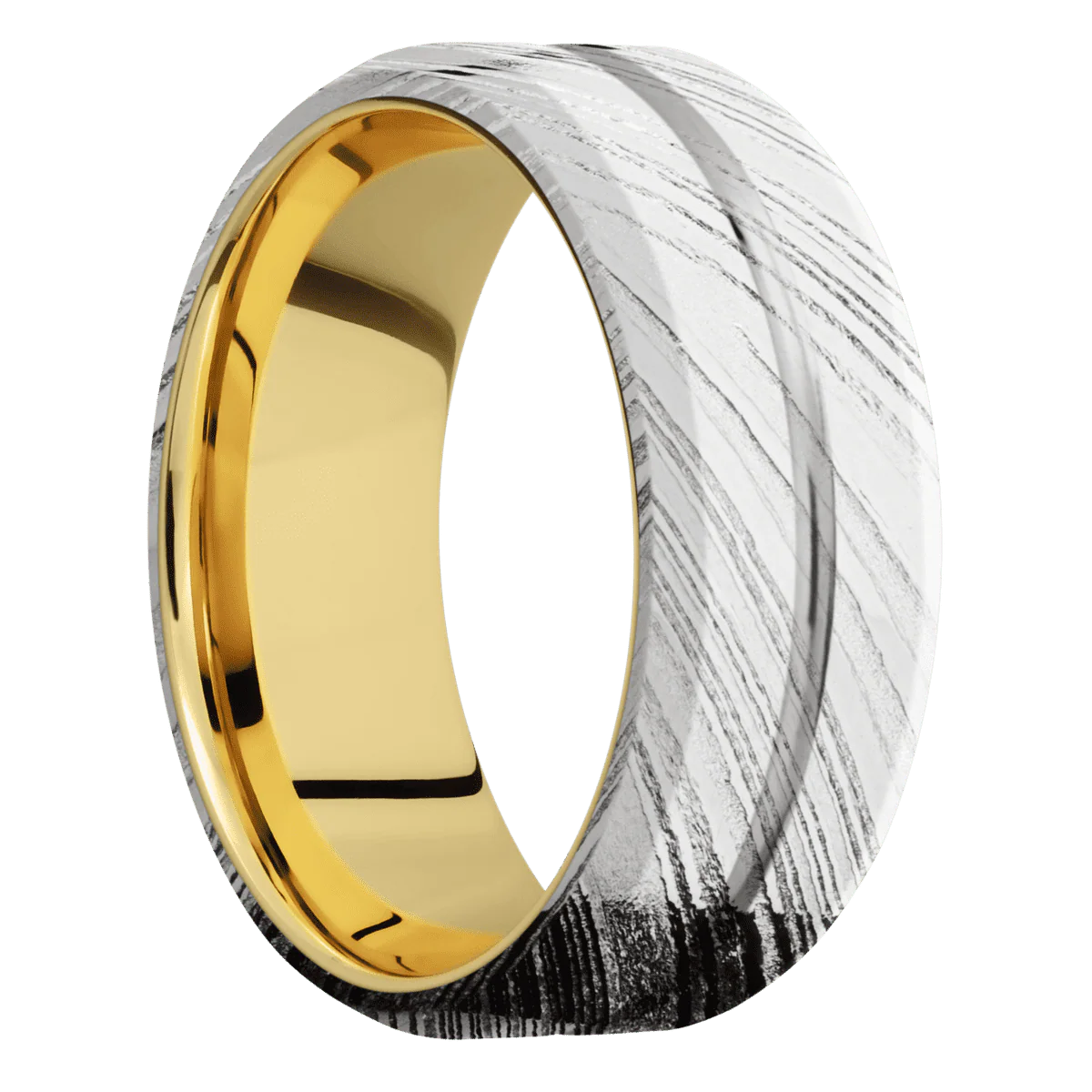 Woodgrain + Polish , Polish Finish + 14K Yellow Gold