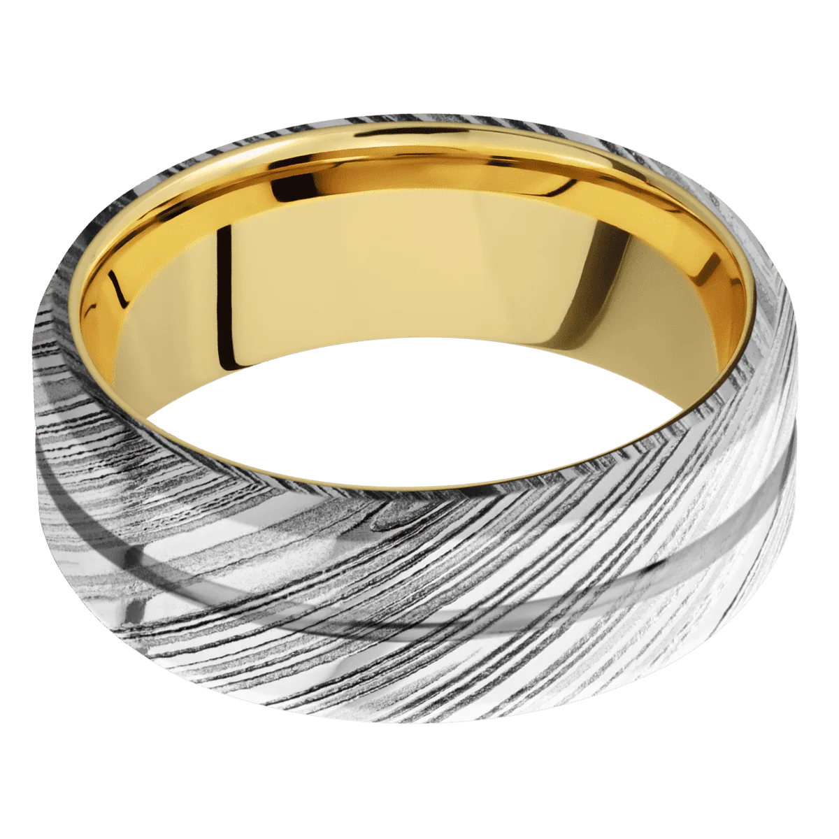 Woodgrain + Polish , Polish Finish + 14K Yellow Gold - Image 3