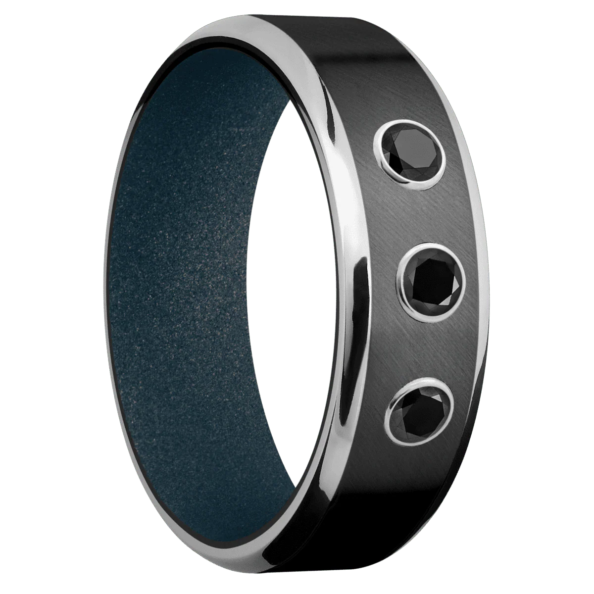 Zirconium + Anglesatin , Polish Finish + Blue Titanium