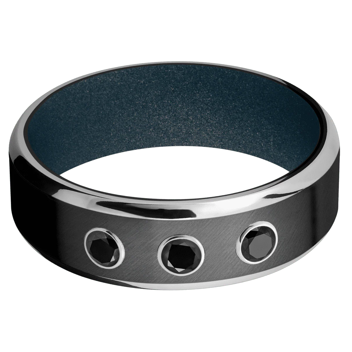 Zirconium + Anglesatin , Polish Finish + Blue Titanium - Image 3