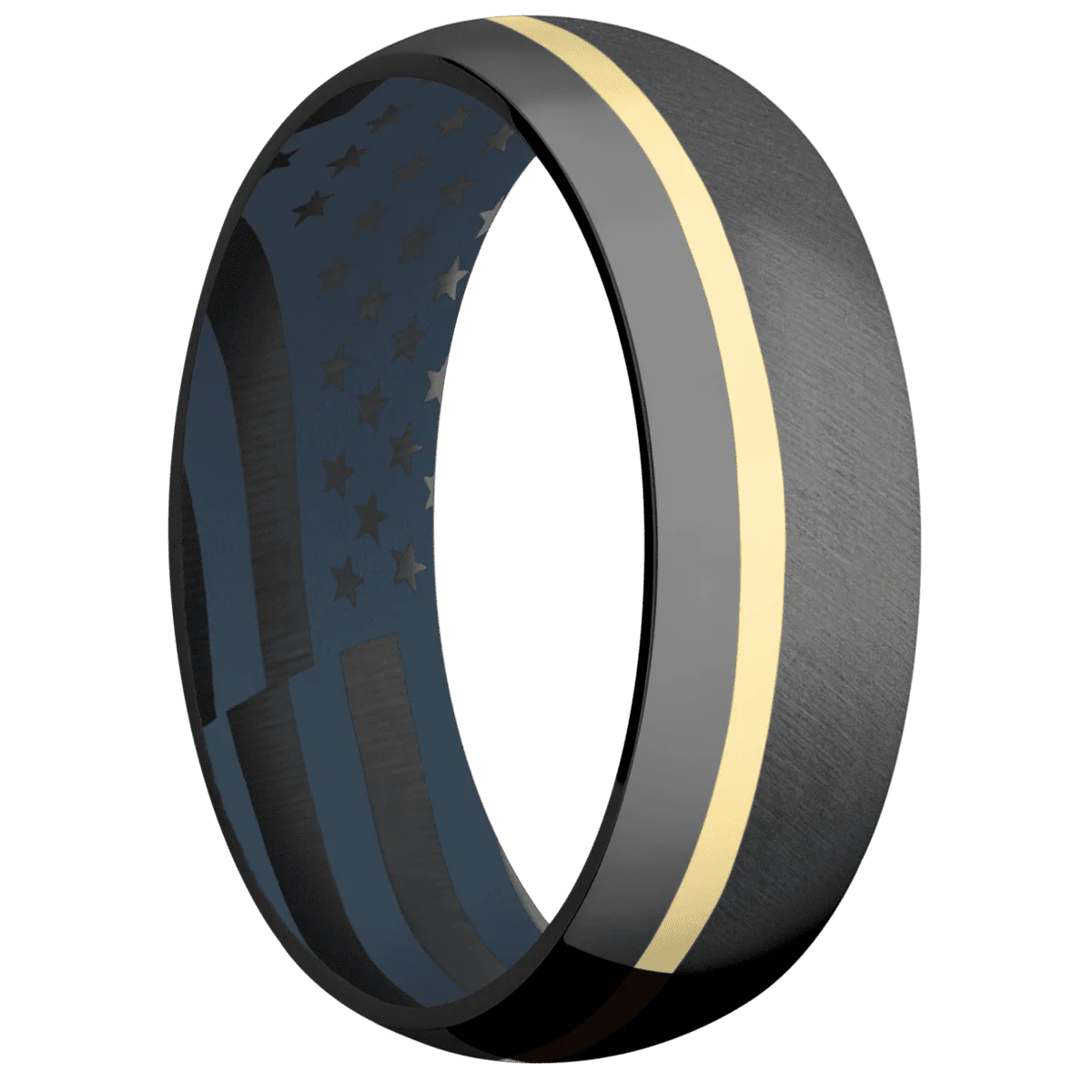Zirconium + Anglesatin , Polish Finish + Navy Blue