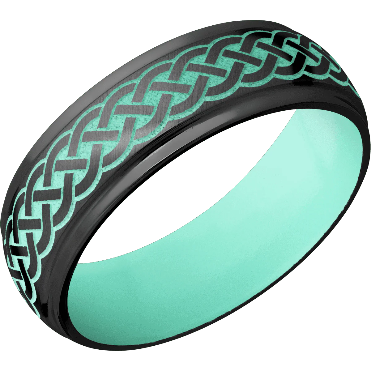 Zirconium + Anglesatin , Polish Finish + Robins Egg Blue - Image 2