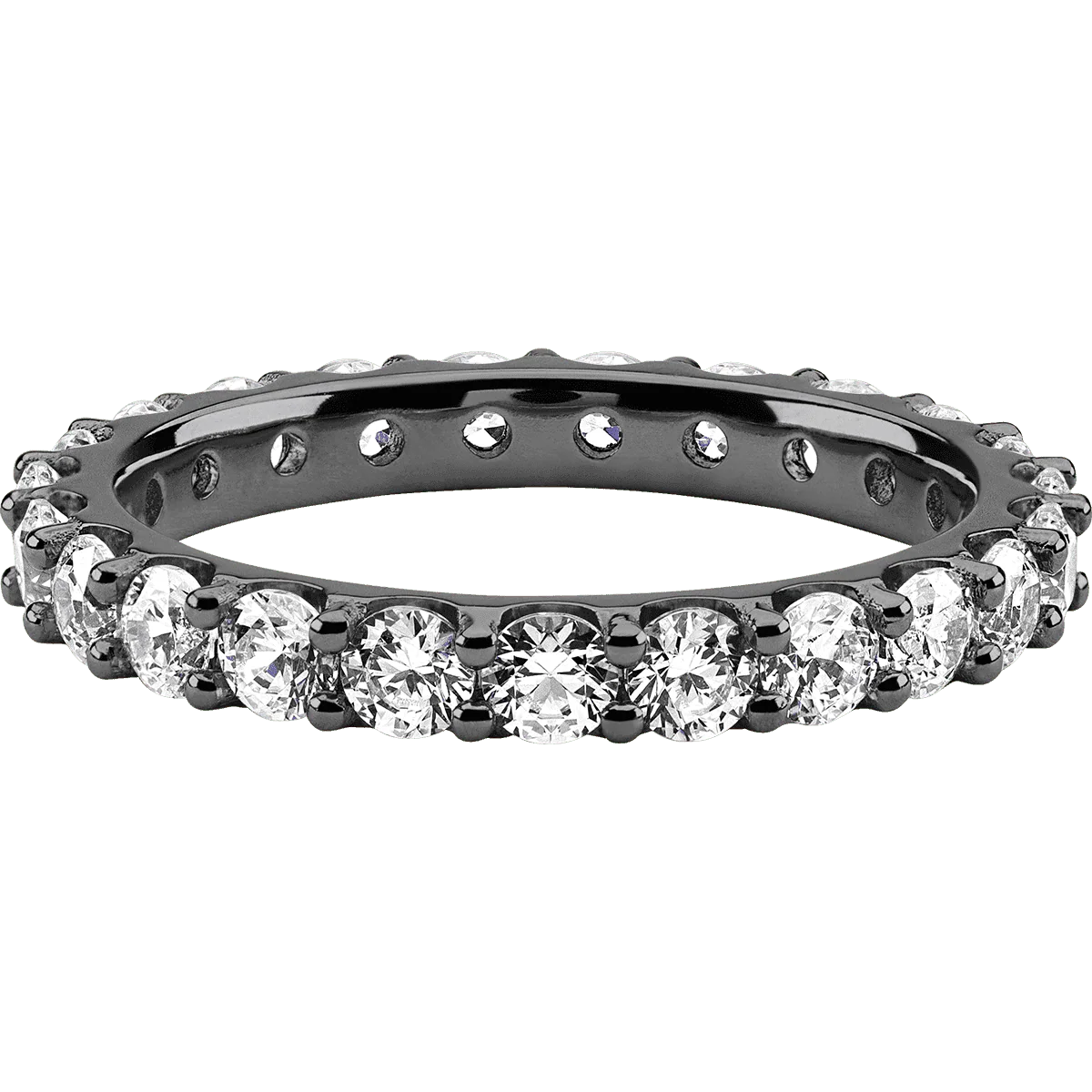 Zirconium band with 23 Round Lab Grown Diamond having TCW-1.61 - Image 2
