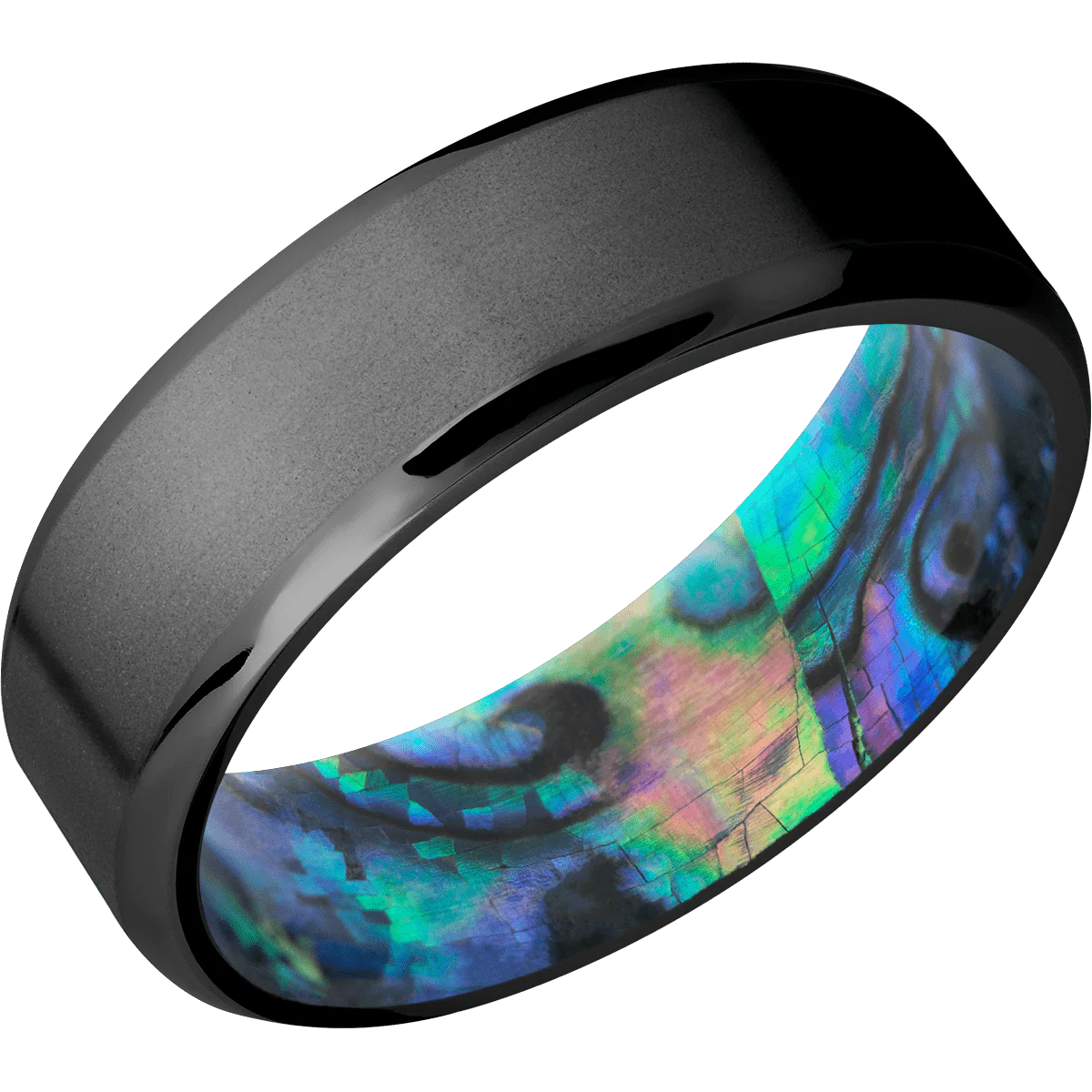 Zirconium + Bead , Polish Finish + Abalone - Image 2