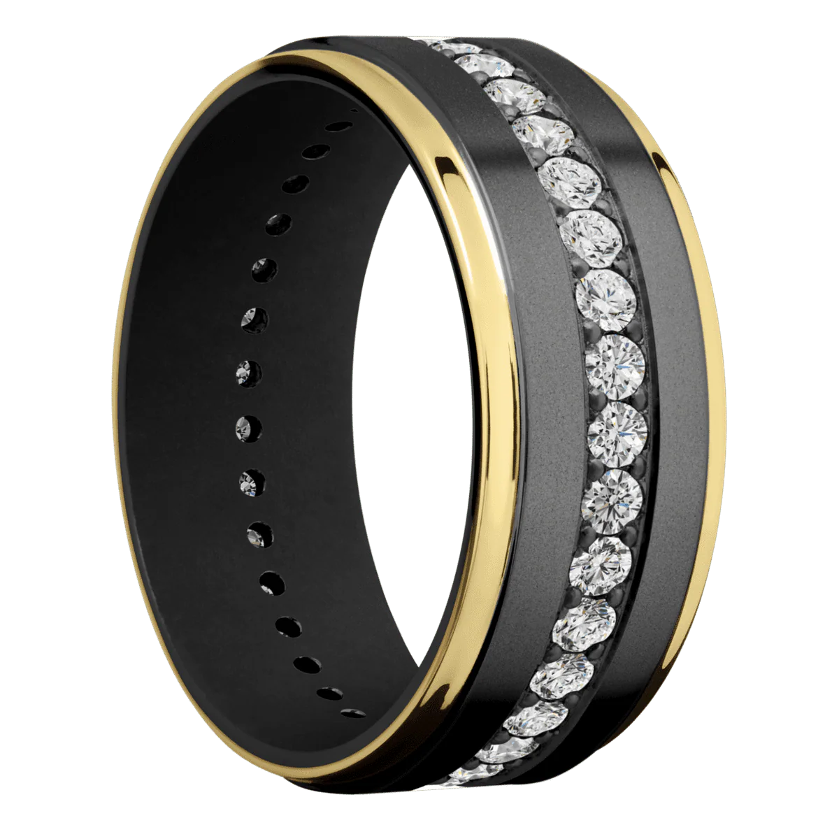 Zirconium + Bead , Polish Finish + Black