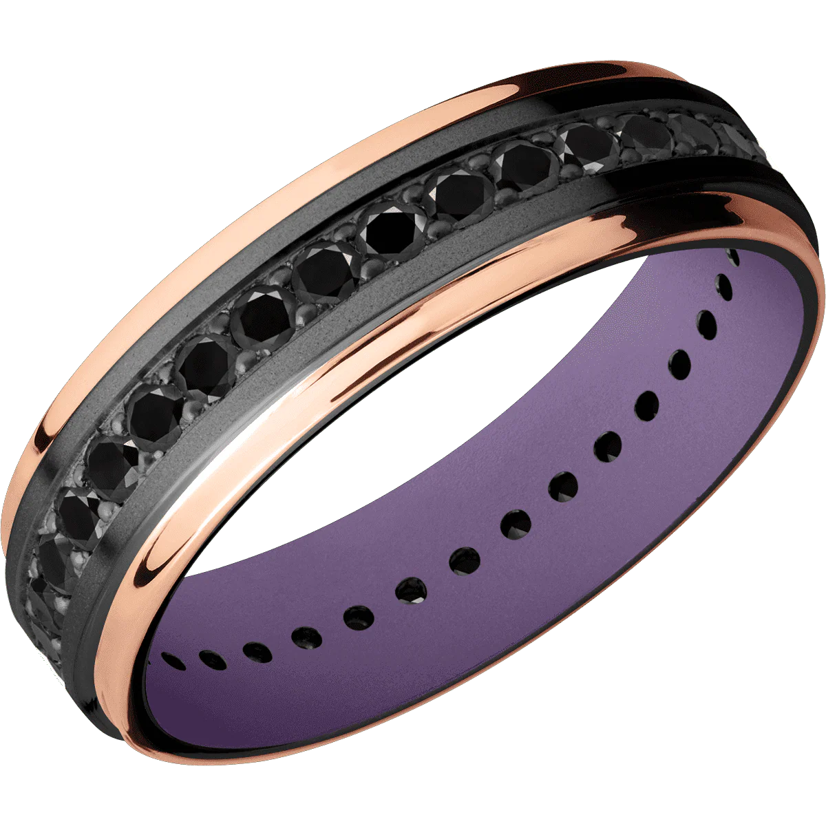 Zirconium + Bead , Polish Finish + Bright Purple - Image 2