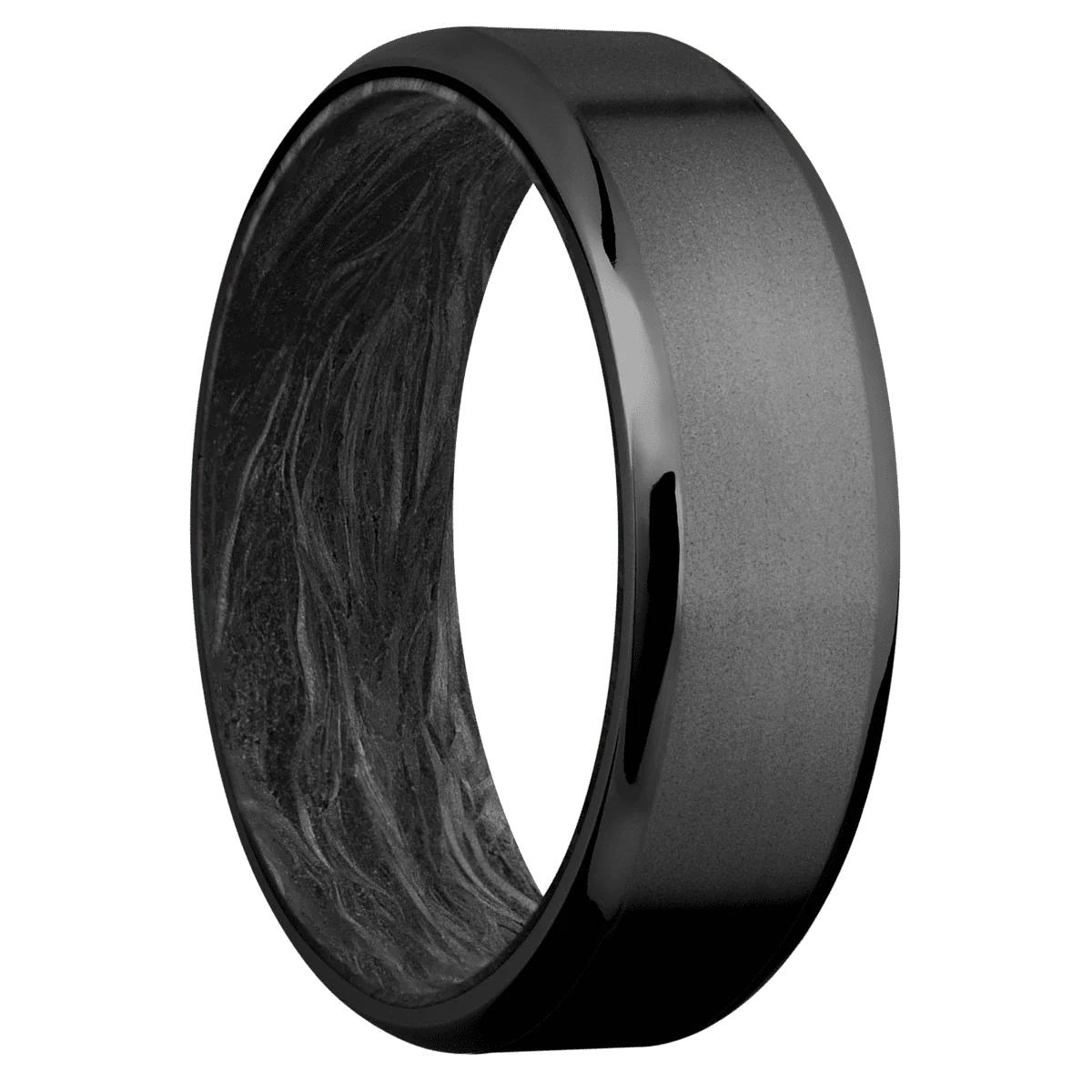 Zirconium + Bead , Polish Finish + Forged Carbon Fiber