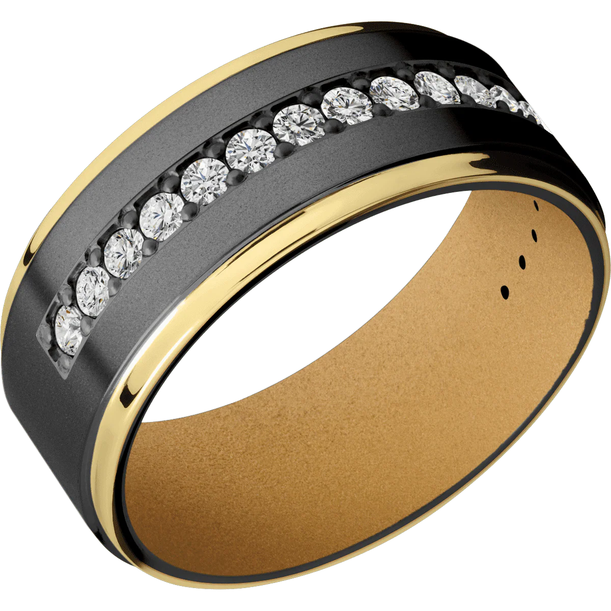 Zirconium + Bead , Polish Finish + Gold - Image 2