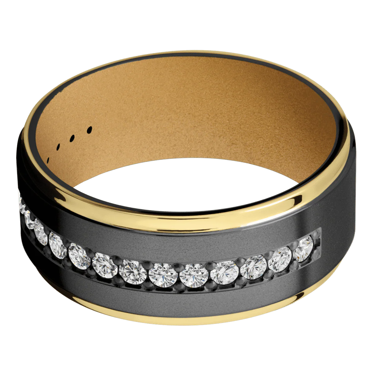 Zirconium + Bead , Polish Finish + Gold - Image 3