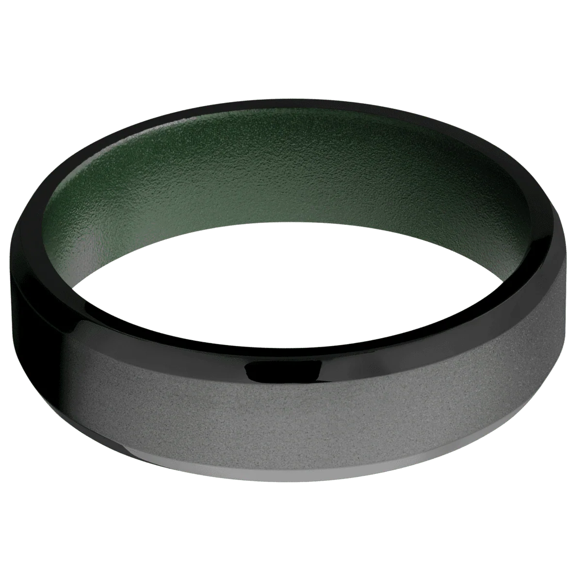 Zirconium + Bead , Polish Finish + Highland Green - Image 3