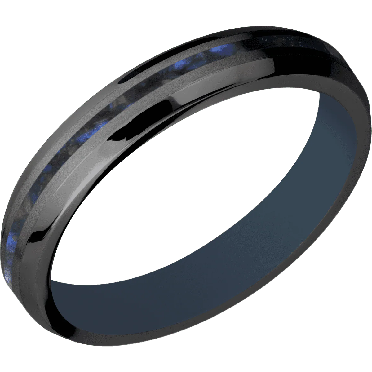 Zirconium + Bead , Polish Finish + Navy Blue - Image 2