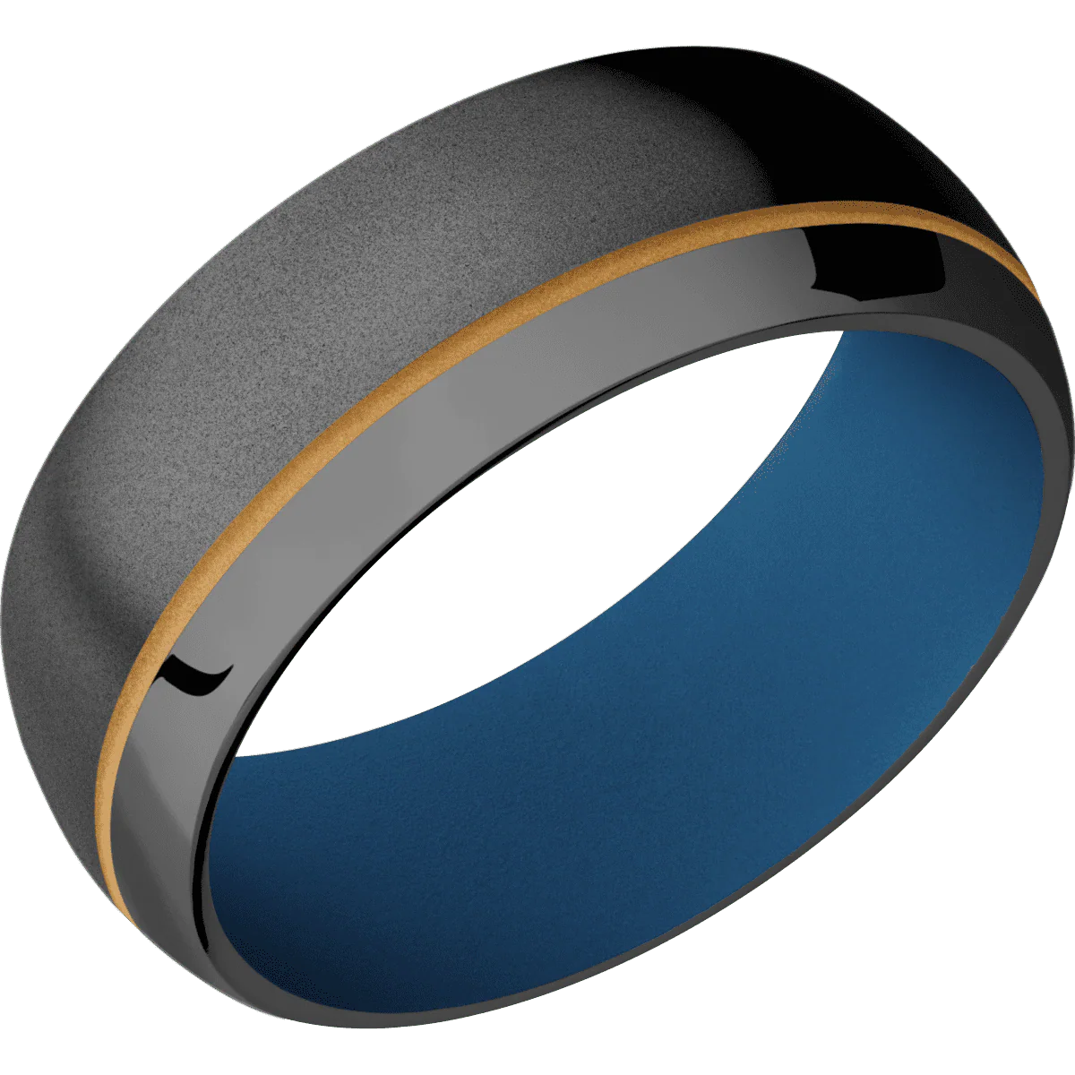 Zirconium + Bead , Polish Finish + Ridgeway Blue - Image 2