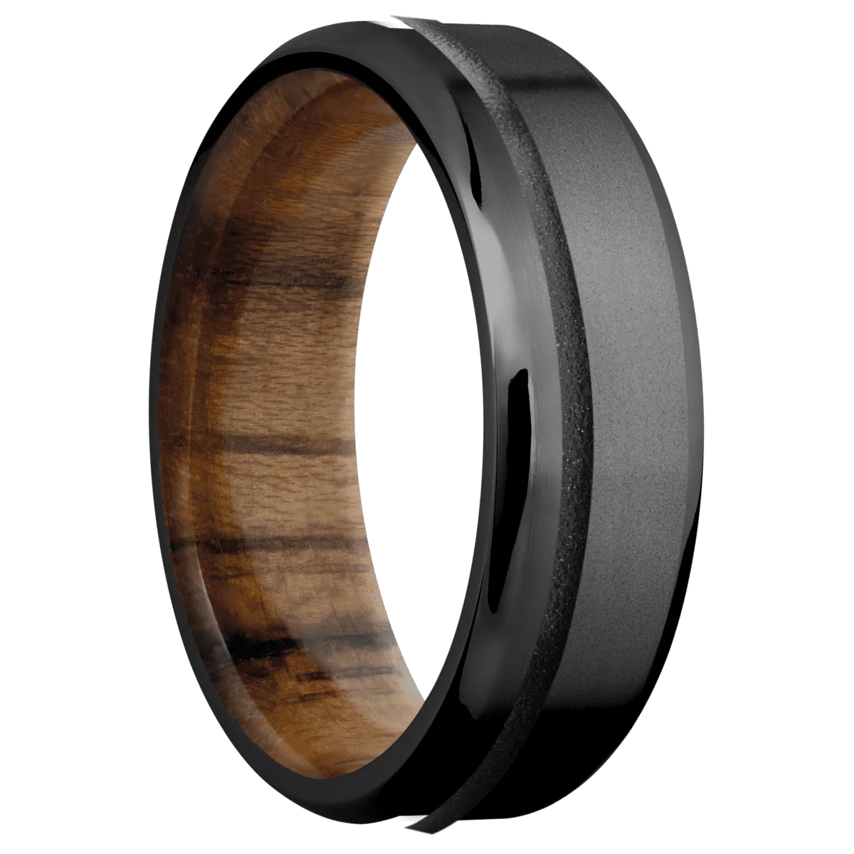 Zirconium + Bead , Polish Finish + Teak