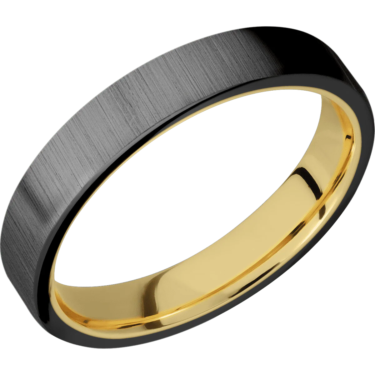 Zirconium + Crosssatinblack Finish + 14K Yellow Gold - Image 2
