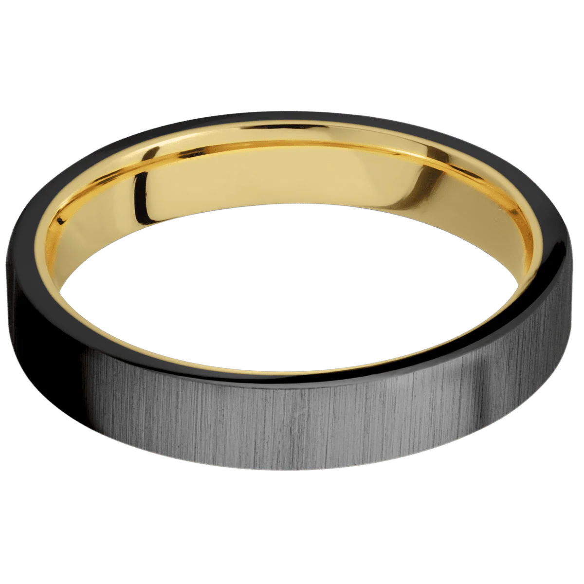 Zirconium + Crosssatinblack Finish + 14K Yellow Gold - Image 3