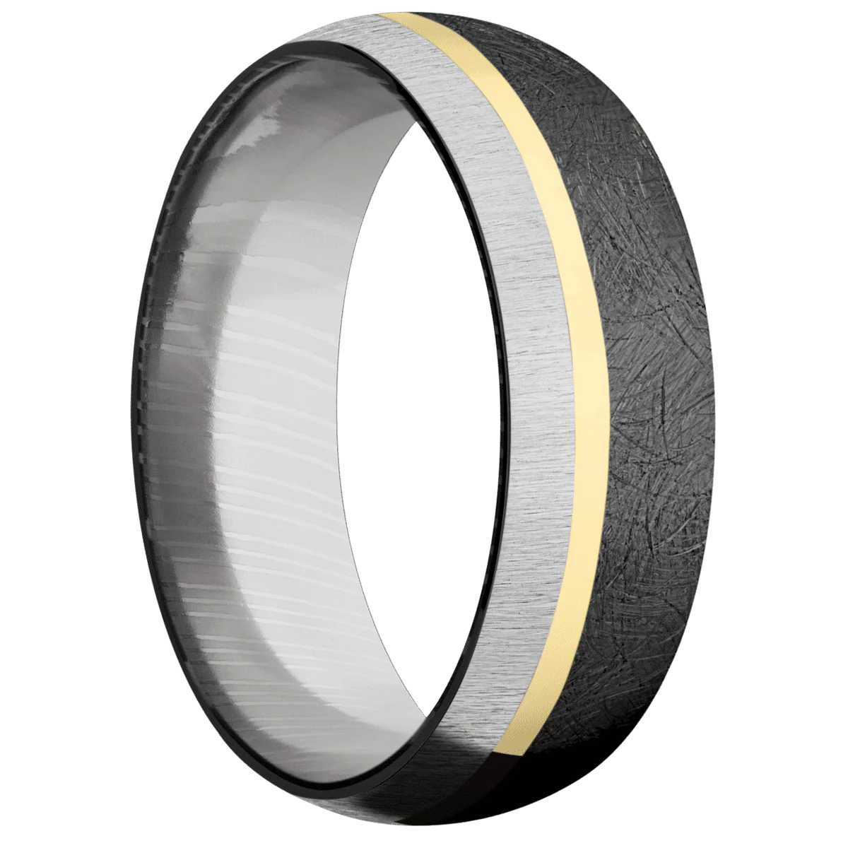 Zirconium + Distressed , Crosssatinsilver Finish + Damascus