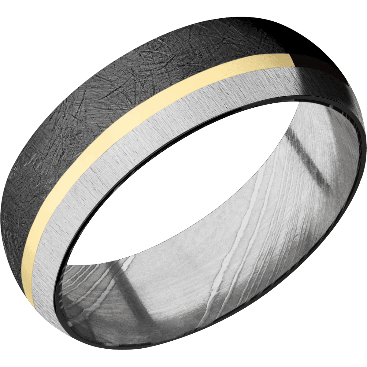 Zirconium + Distressed , Crosssatinsilver Finish + Damascus - Image 2