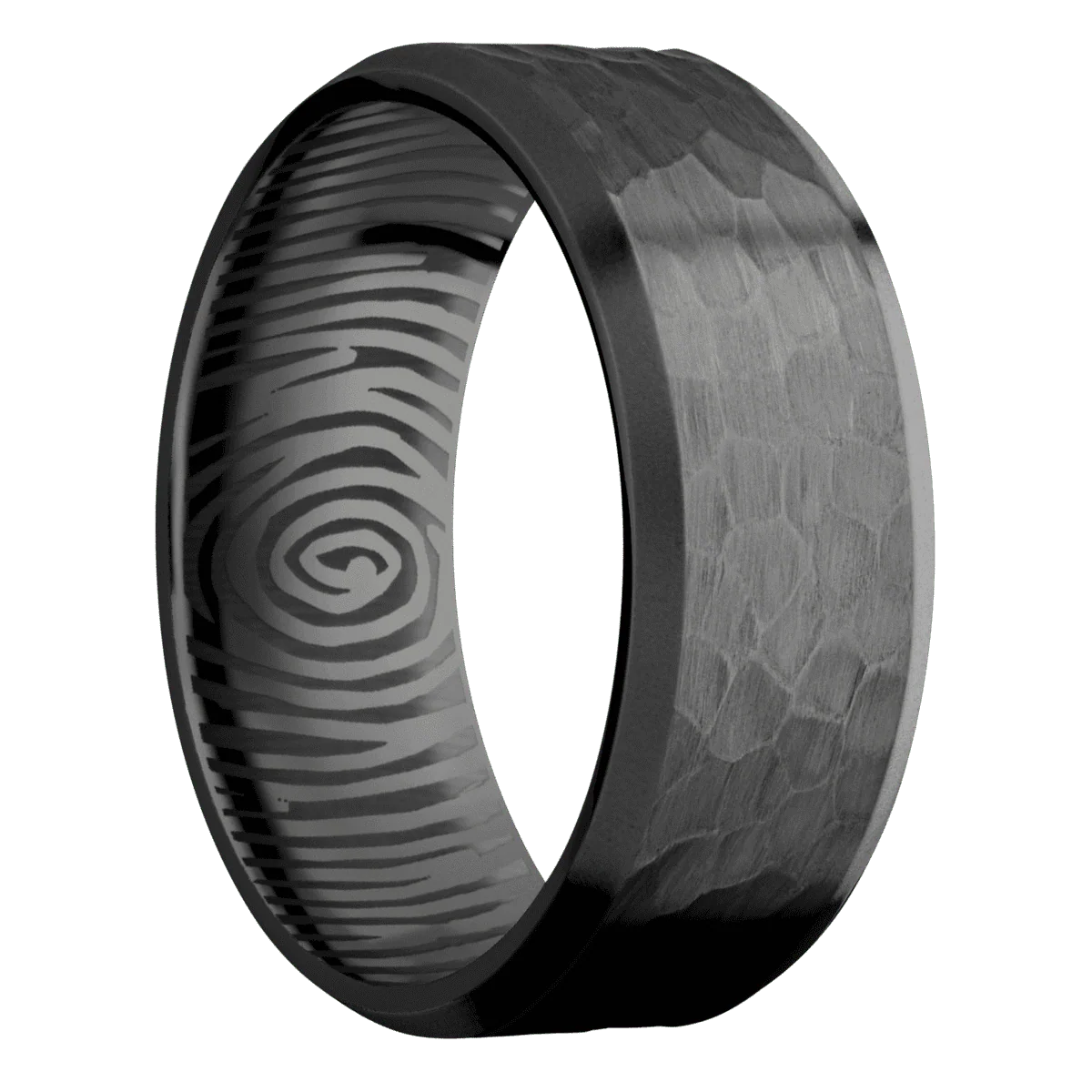 Zirconium + Hammer , Bead Finish
