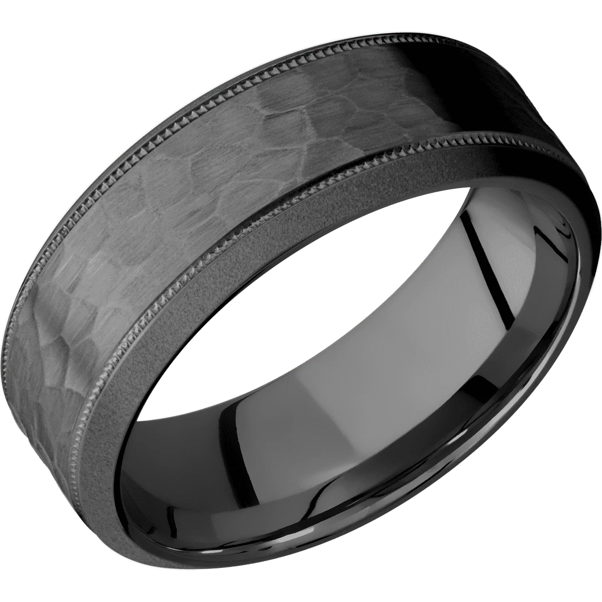 Zirconium + Hammer , Bead Finish - Image 2