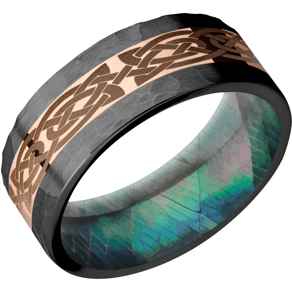 Zirconium + Hammer Finish + Black Mother of Pearl - Image 2