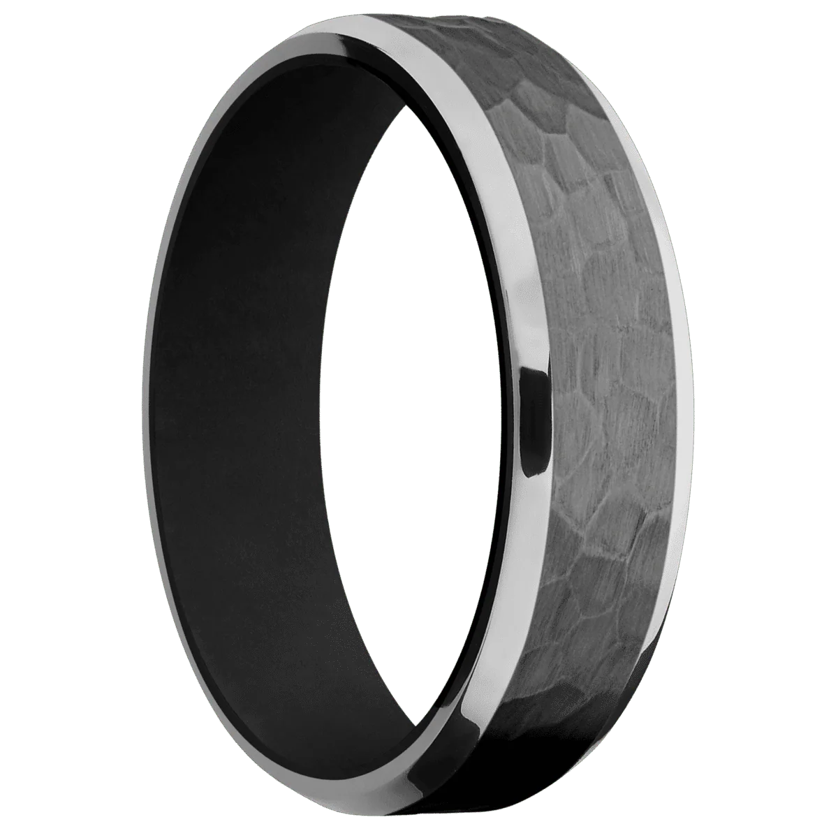 Zirconium + Hammer , Polish Finish + Black