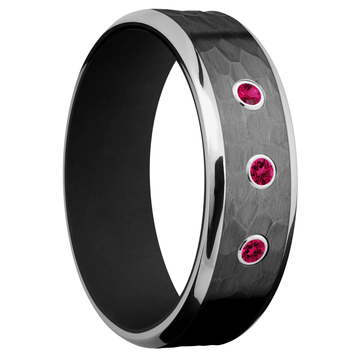 Zirconium + Hammer , Polish Finish + Black